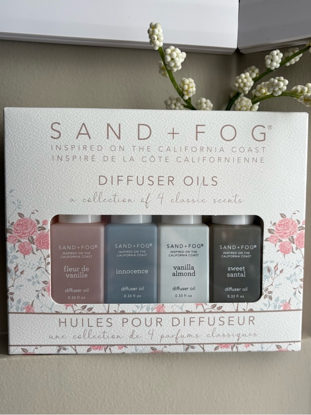 SAND+FOG Diffuser Oil Set — fleur de vanille , innocence, vanilla almnd & sandal